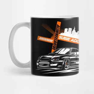 Subaru WRX STi Black White Mug